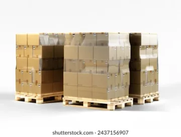 Verteilung Paletten in Brussel Belgien